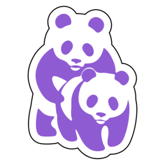Naughty Panda Sticker (Lavender)